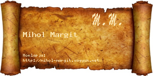Mihol Margit névjegykártya